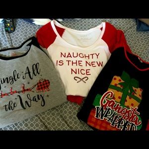 Women’s Plus size long sleeve Holiday shirts 3X